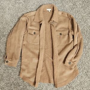 Maurices Brown Textured Shirt Jacket